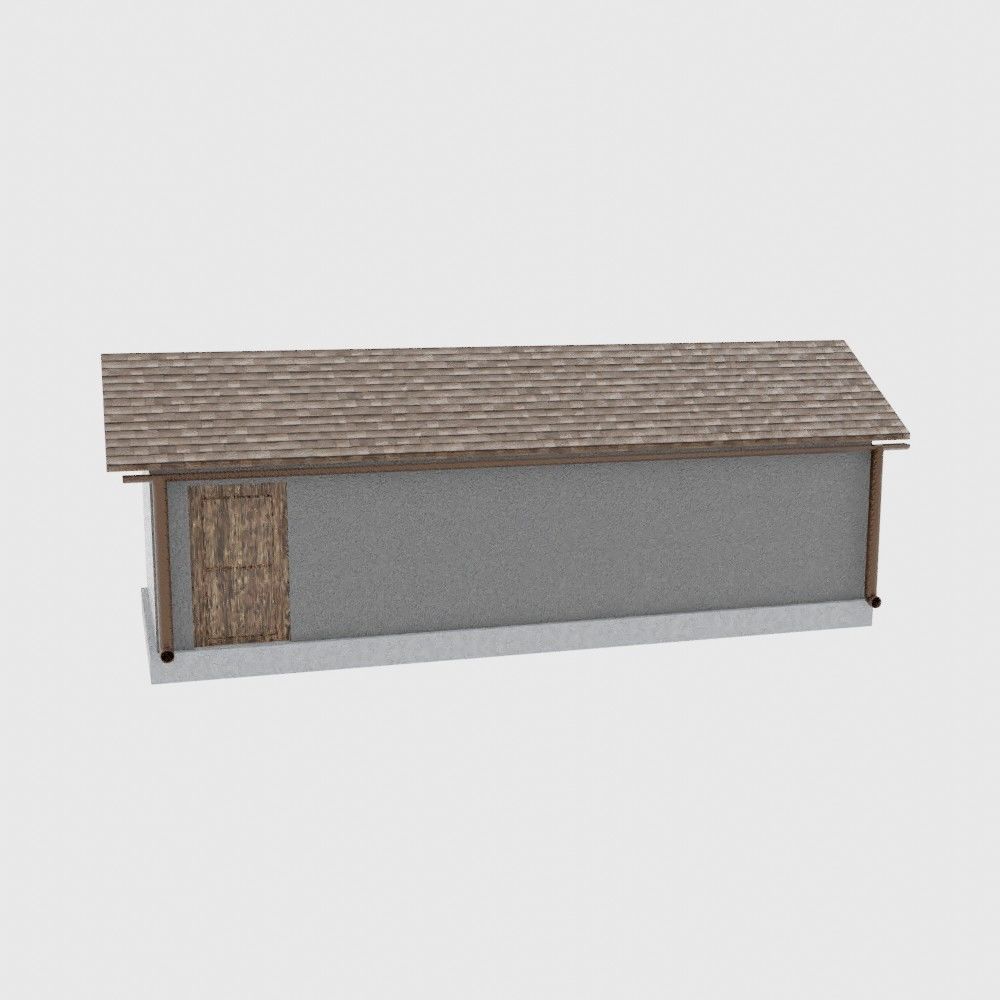 Abandoned workshop 02 Free low-poly 3D model_1