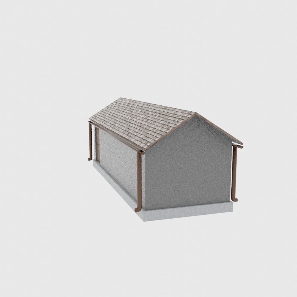 Abandoned workshop 02 Free low-poly 3D model_3