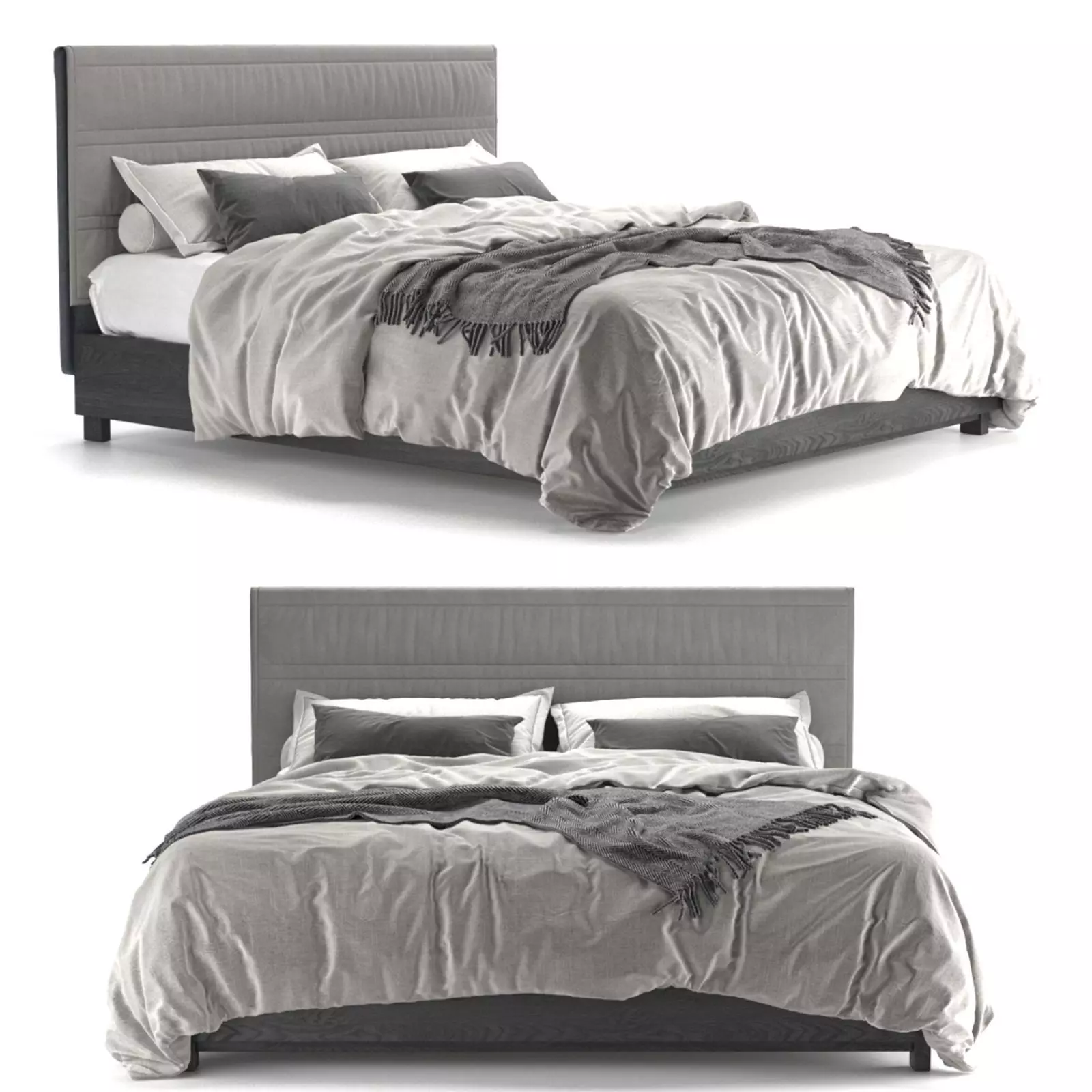 Master bed loft desing series 4 Low-poly 3D model