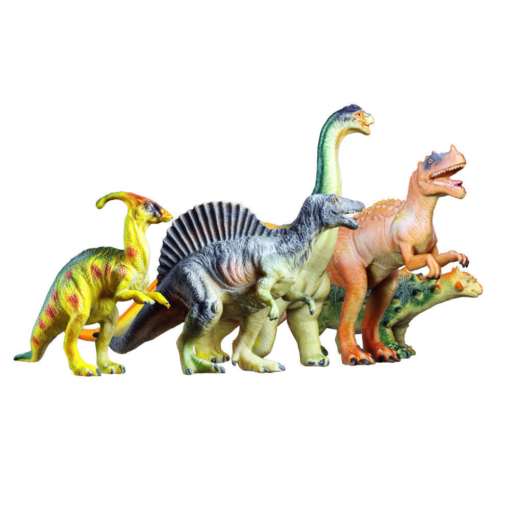Collection Of Five Dinosaur Toys 3D model_1