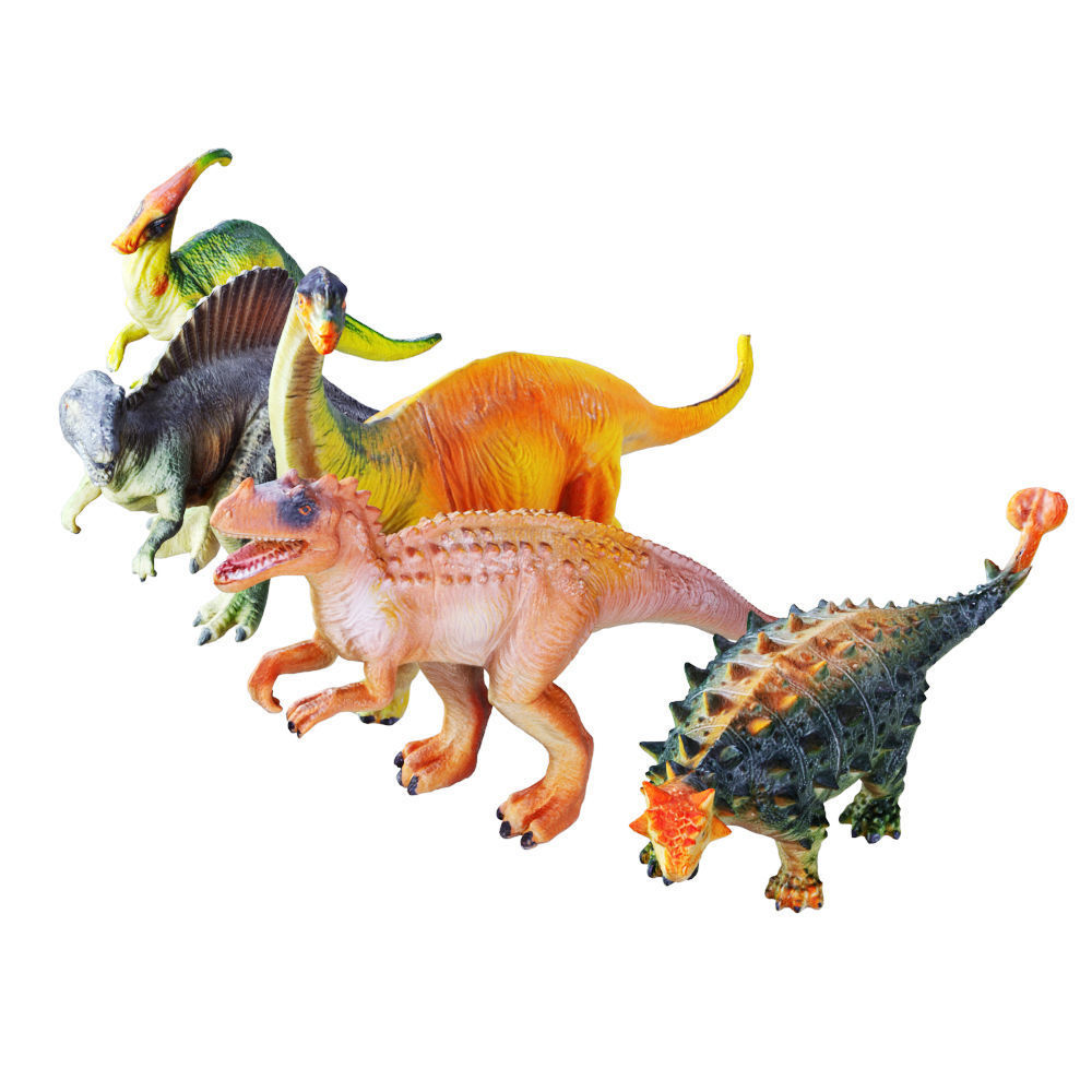 Collection Of Five Dinosaur Toys 3D model_2