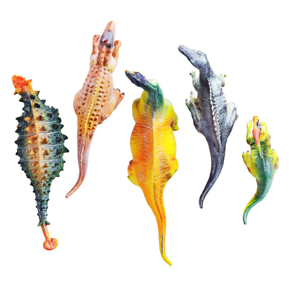 Collection Of Five Dinosaur Toys 3D model_3