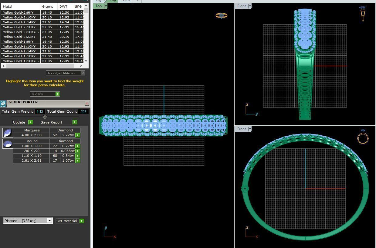 Fancy Bengle For Woman 3D print model_5