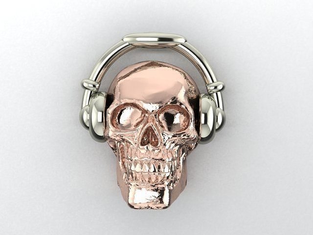 skull listening to music  3D print model