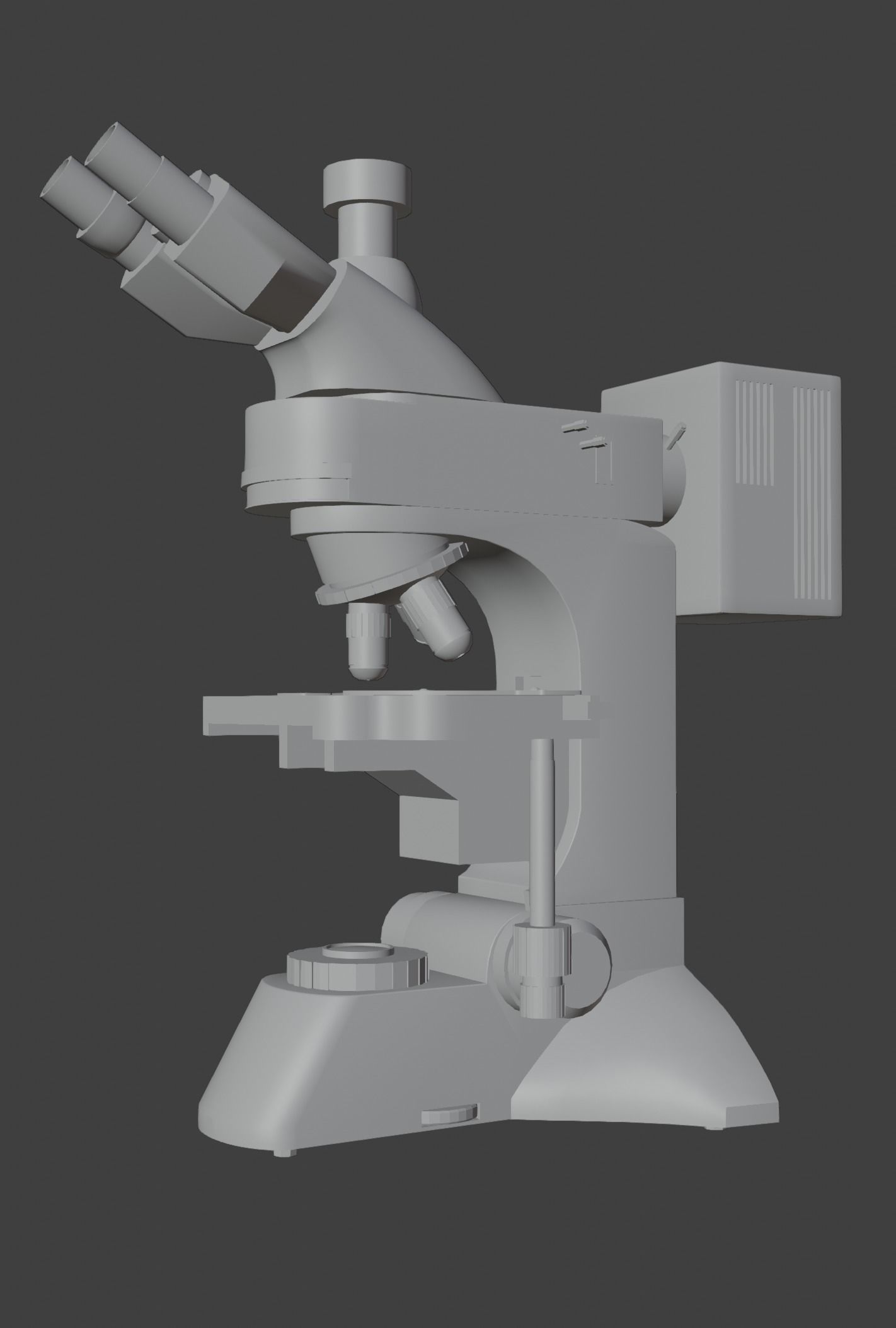 Optical Microscope Low-poly 3D model_3