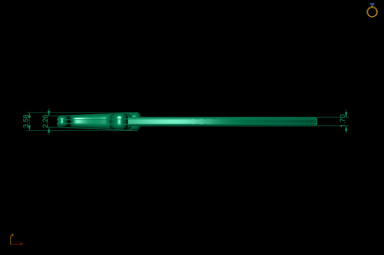 double sided sword 3D print model_5