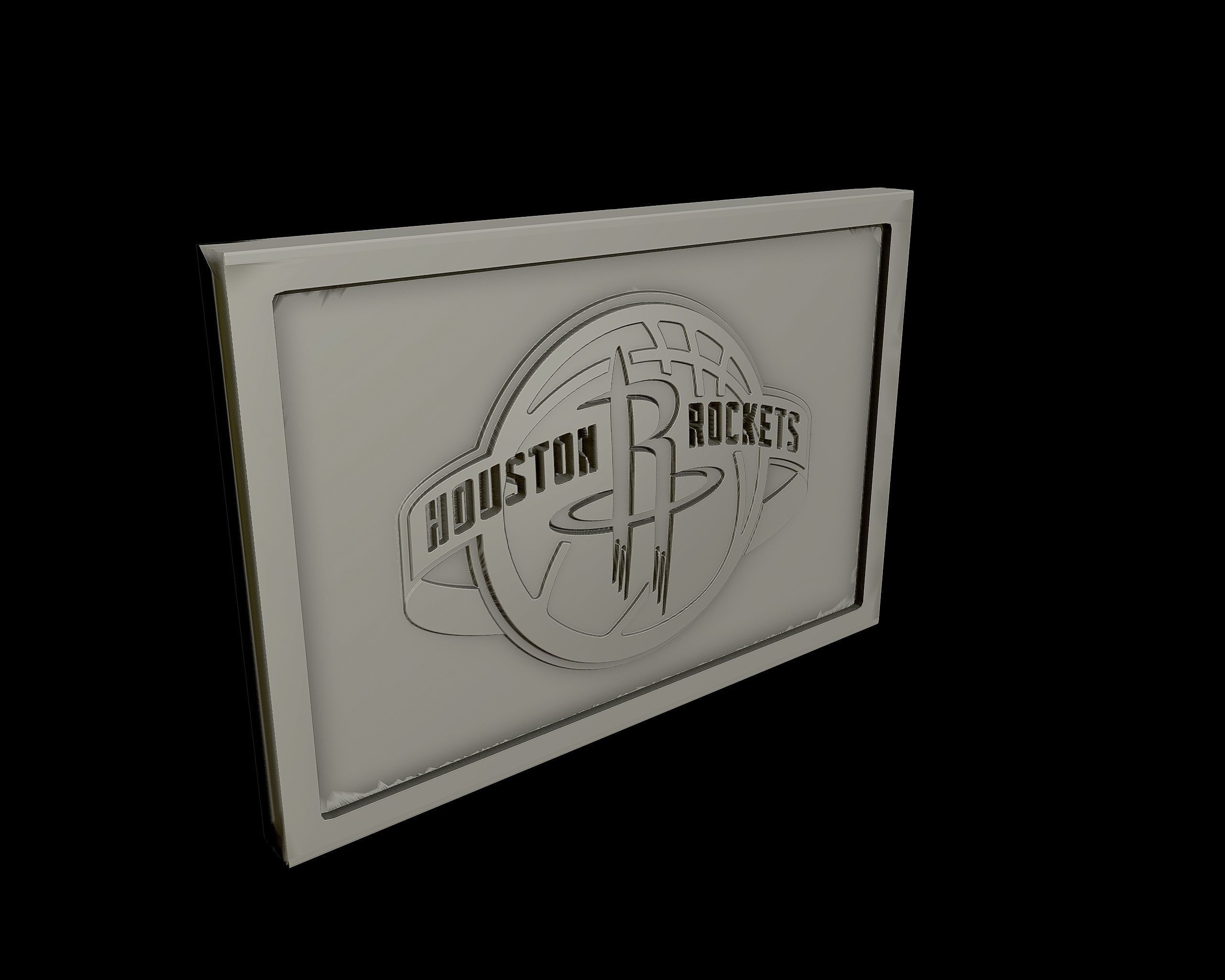 Houston Rockets logo relief  3D print model_6