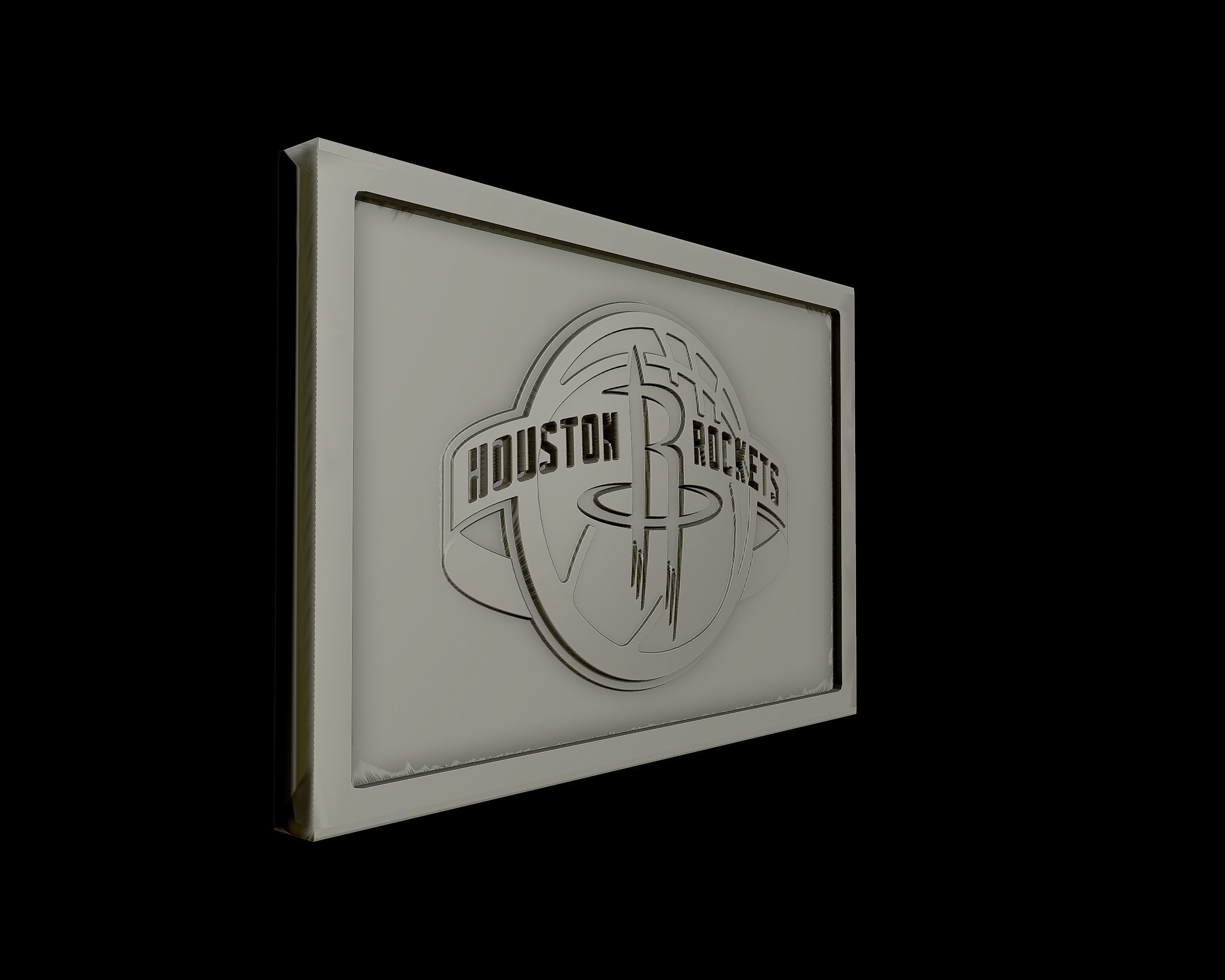 Houston Rockets logo relief  3D print model_7