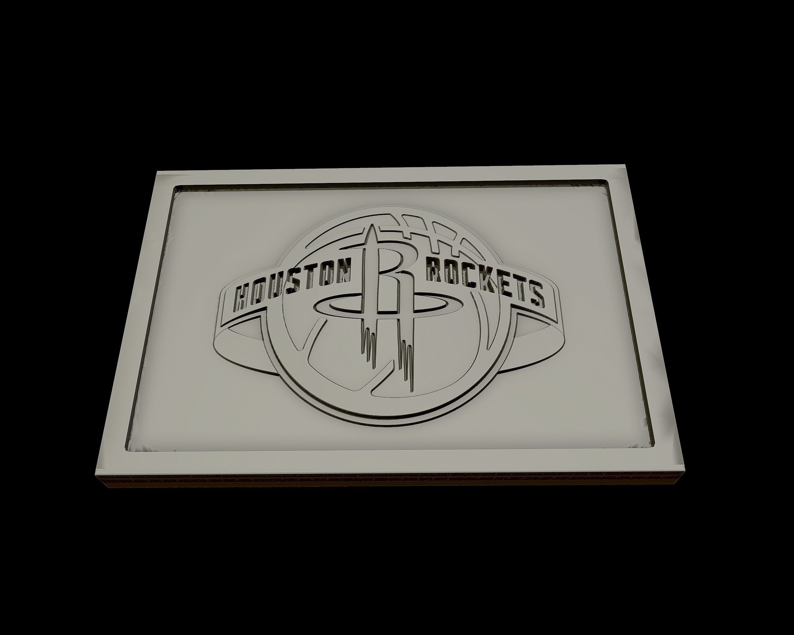 Houston Rockets logo relief  3D print model_8