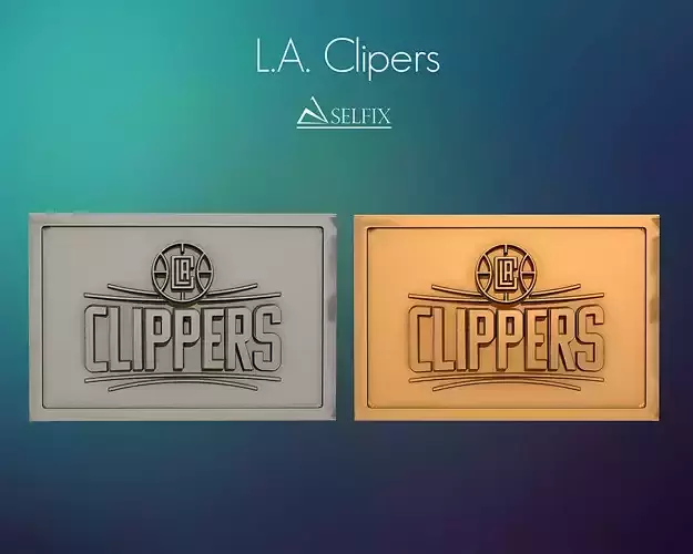 Los Angeles Clippers logo relief 3D print model