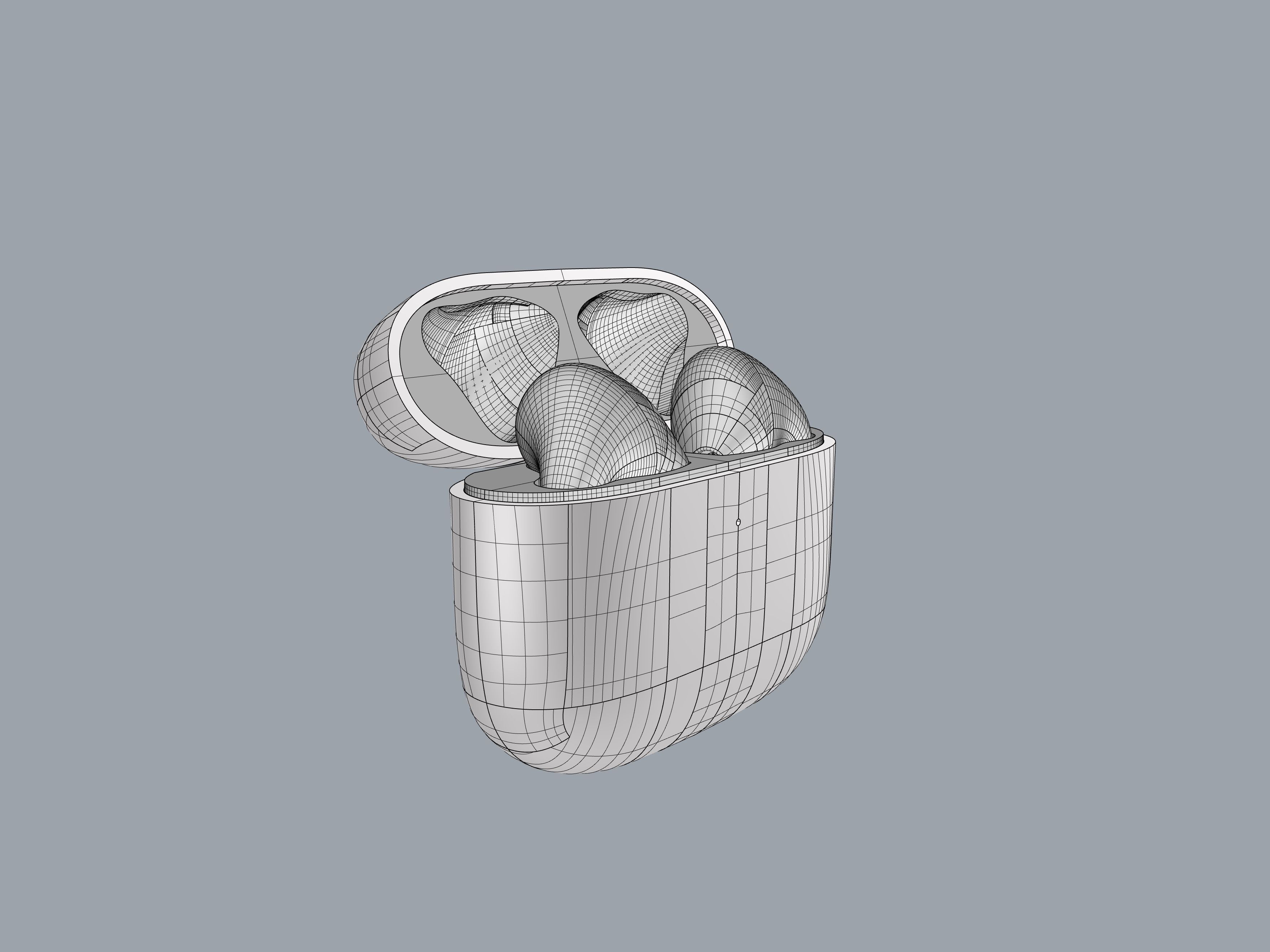 TWS White Earphone Generation 3 3D print model_8