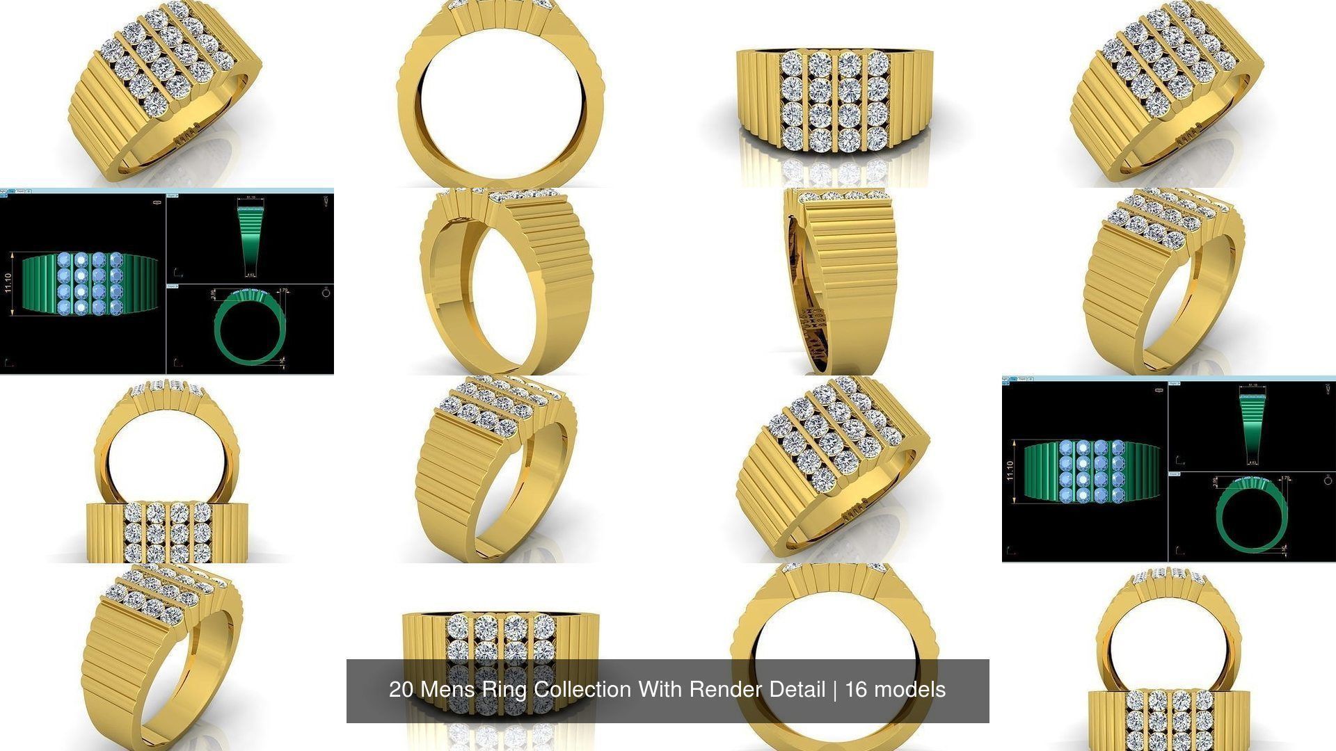 20 Mens Ring Collection With Render Detail _6