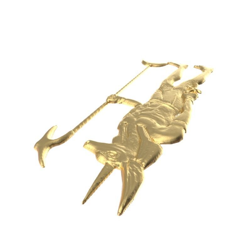 Anubis bas-relief 3D print model_1