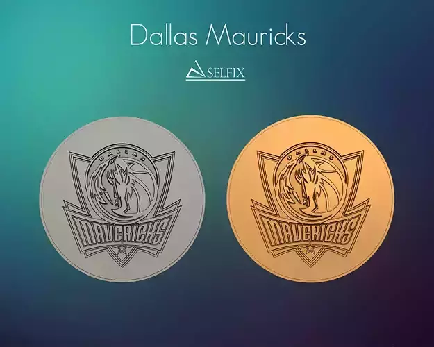 Dallas Mavericks logo relief 3D print model