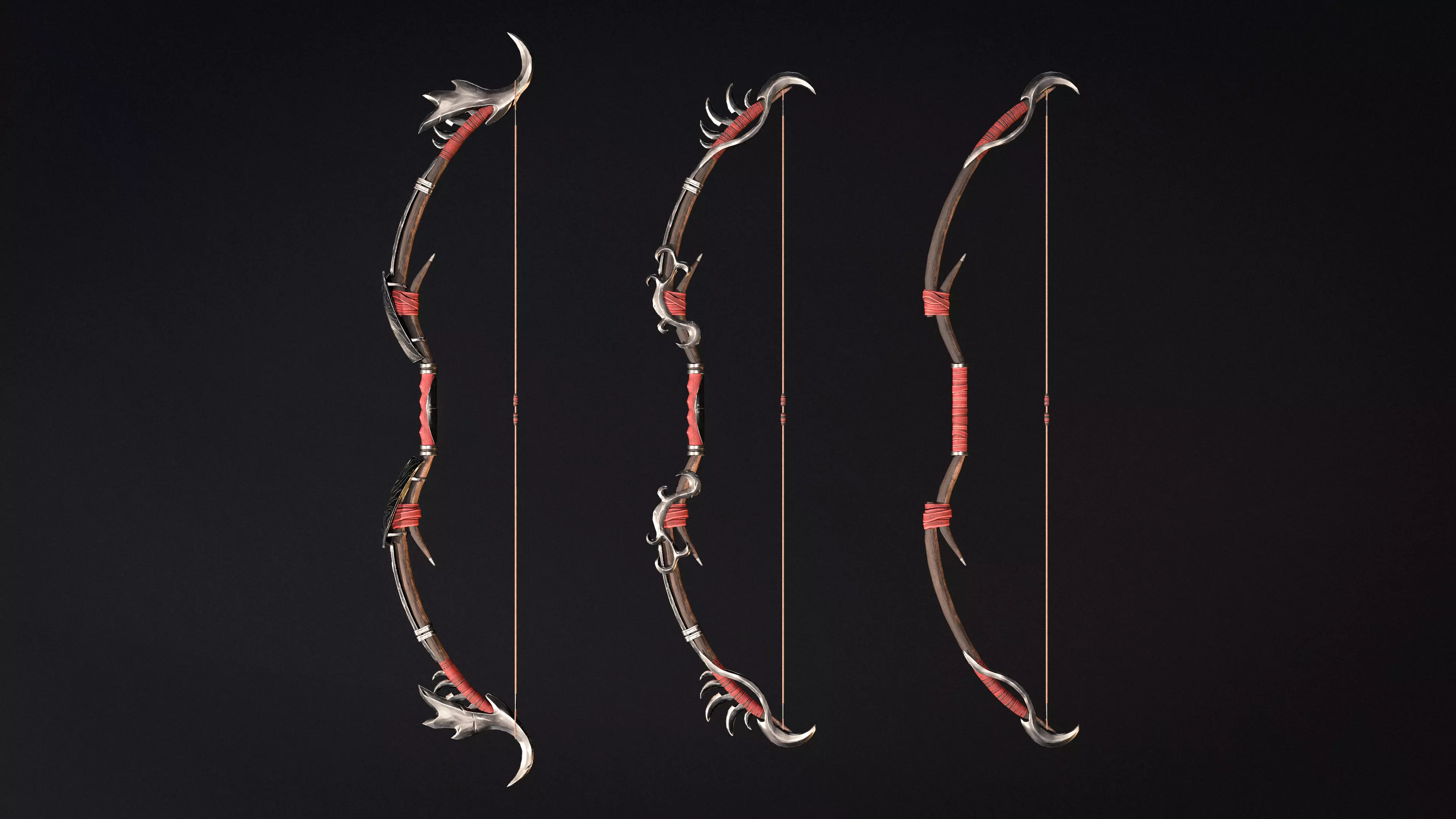 Modular Bow Game-ready Low-poly 3D model_0