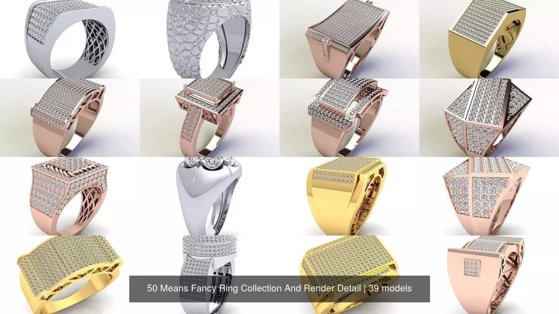 50 Means Fancy Ring Collection And Render Detail _13