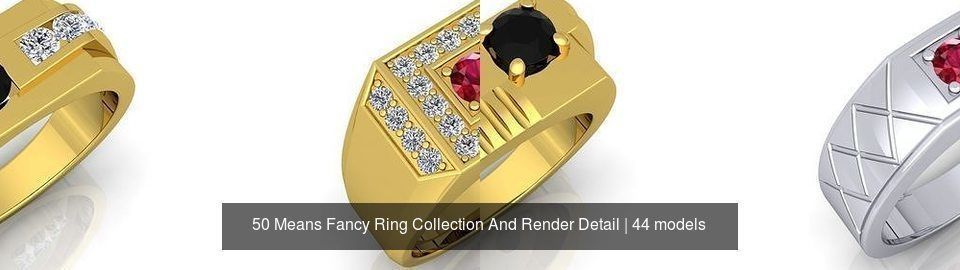 50 Means Fancy Ring Collection And Render Detail _30