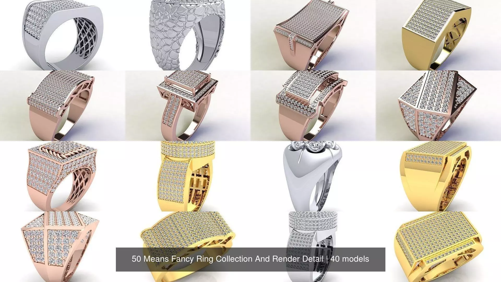 50 Means Fancy Ring Collection And Render Detail _10