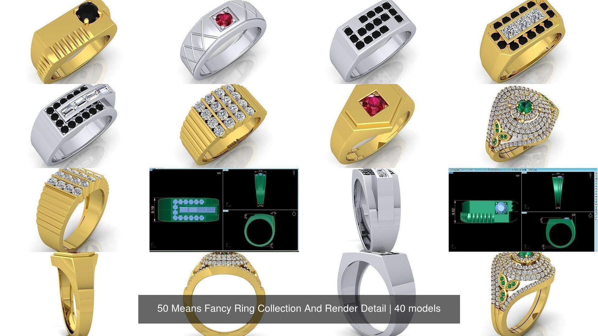 50 Means Fancy Ring Collection And Render Detail _40