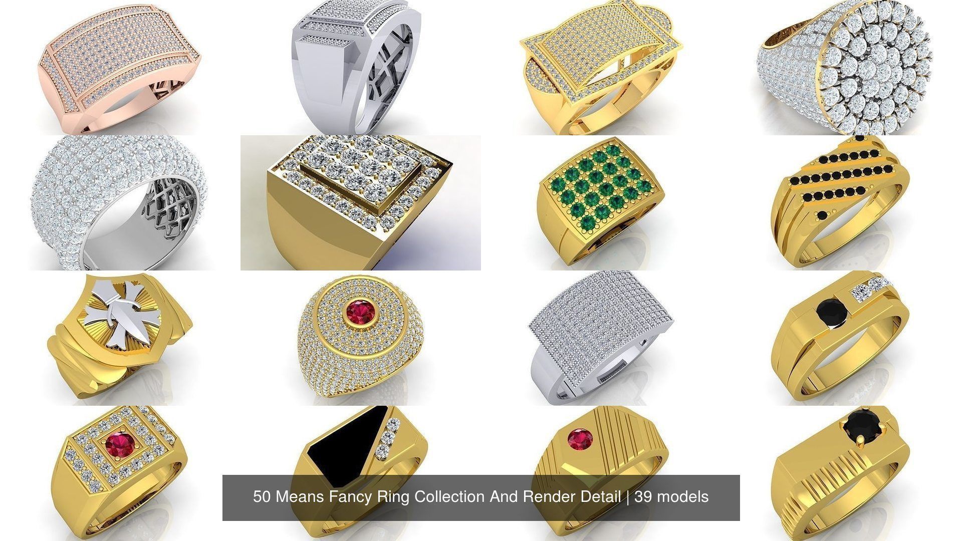 50 Means Fancy Ring Collection And Render Detail _27