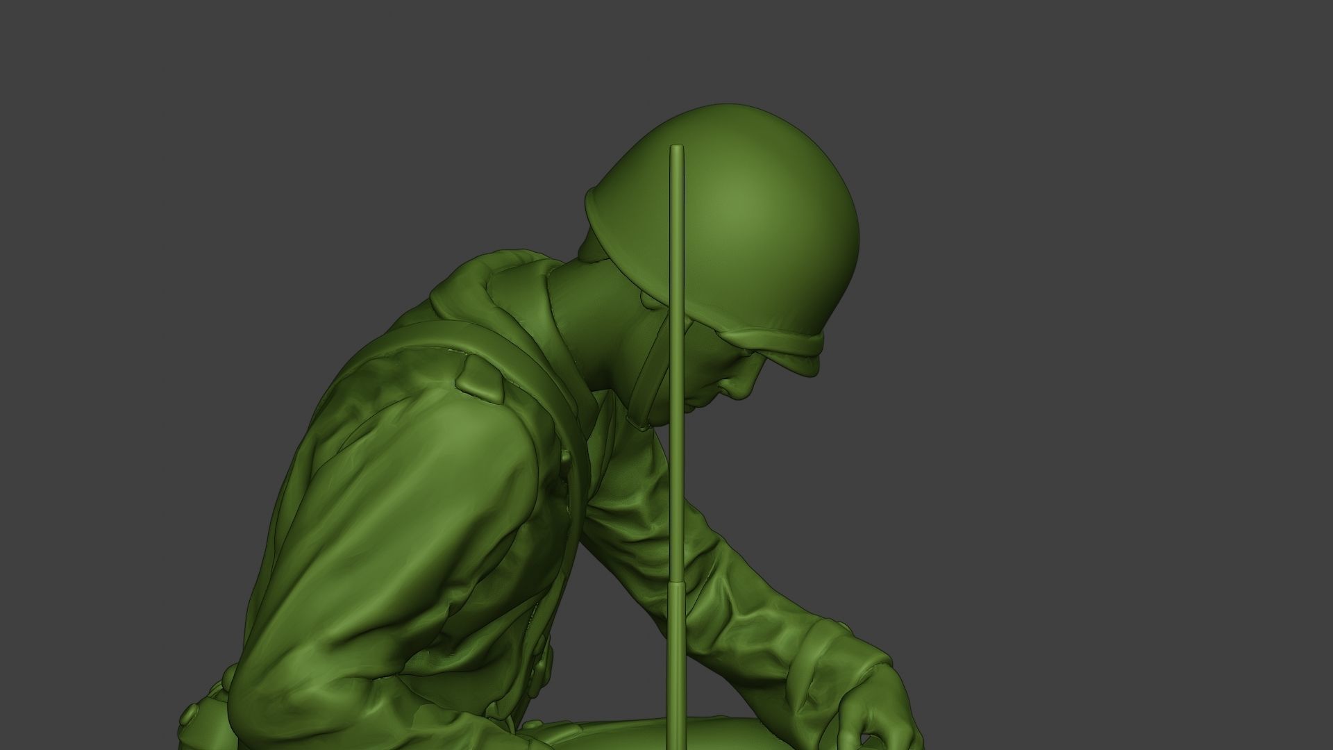 American engineer soldier ww2 Crouch3 A9 3D print model_19
