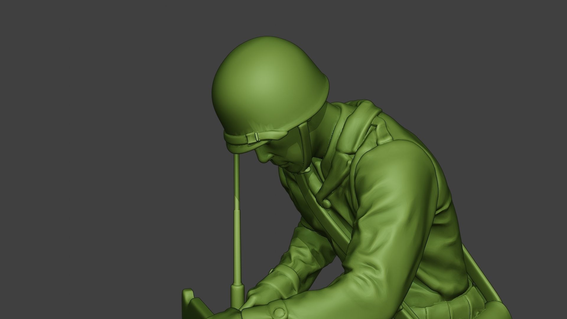American engineer soldier ww2 Crouch3 A9 3D print model_17
