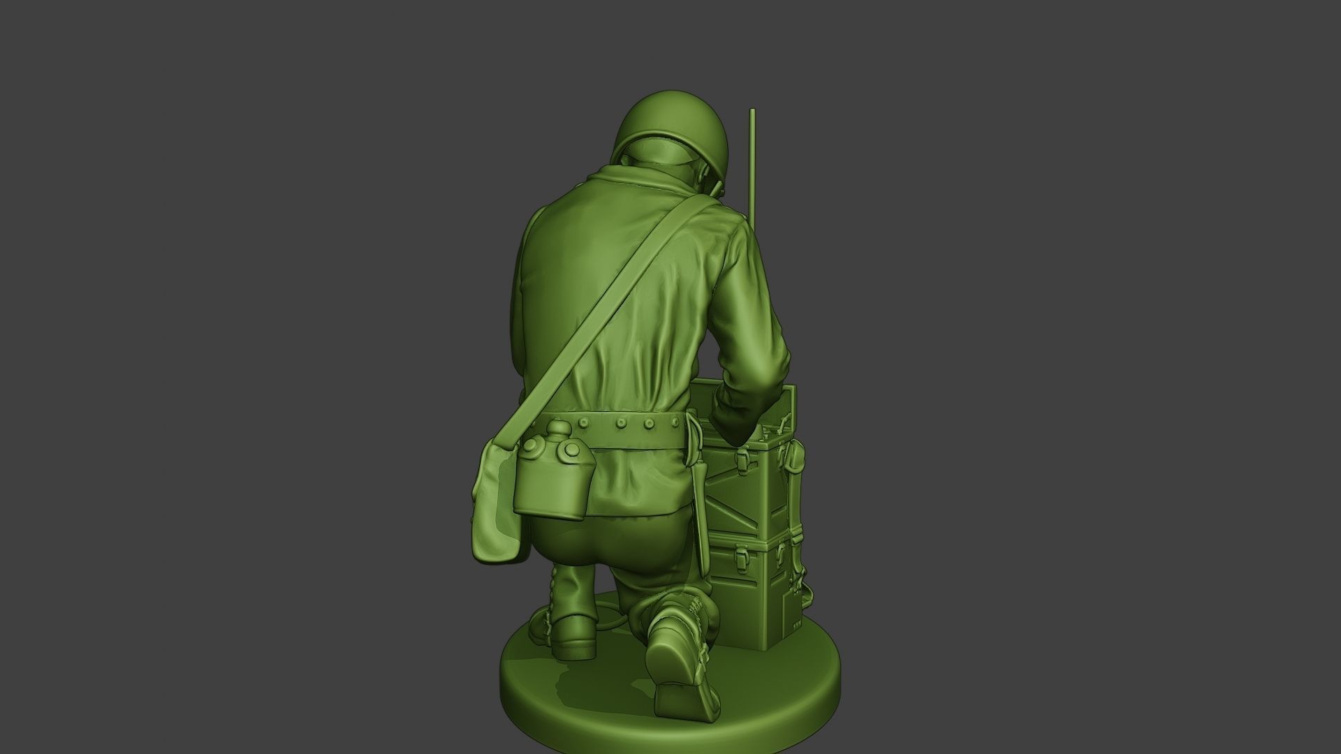 American engineer soldier ww2 Crouch3 A9 3D print model_5