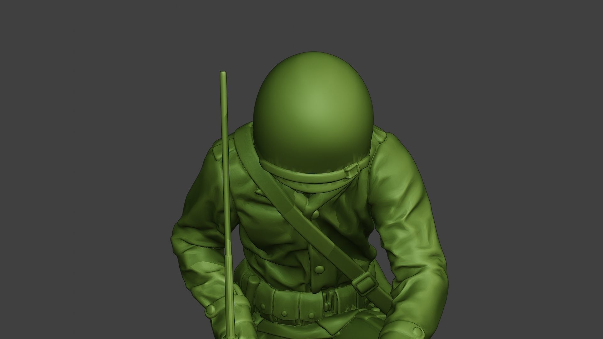 American engineer soldier ww2 Crouch3 A9 3D print model_18