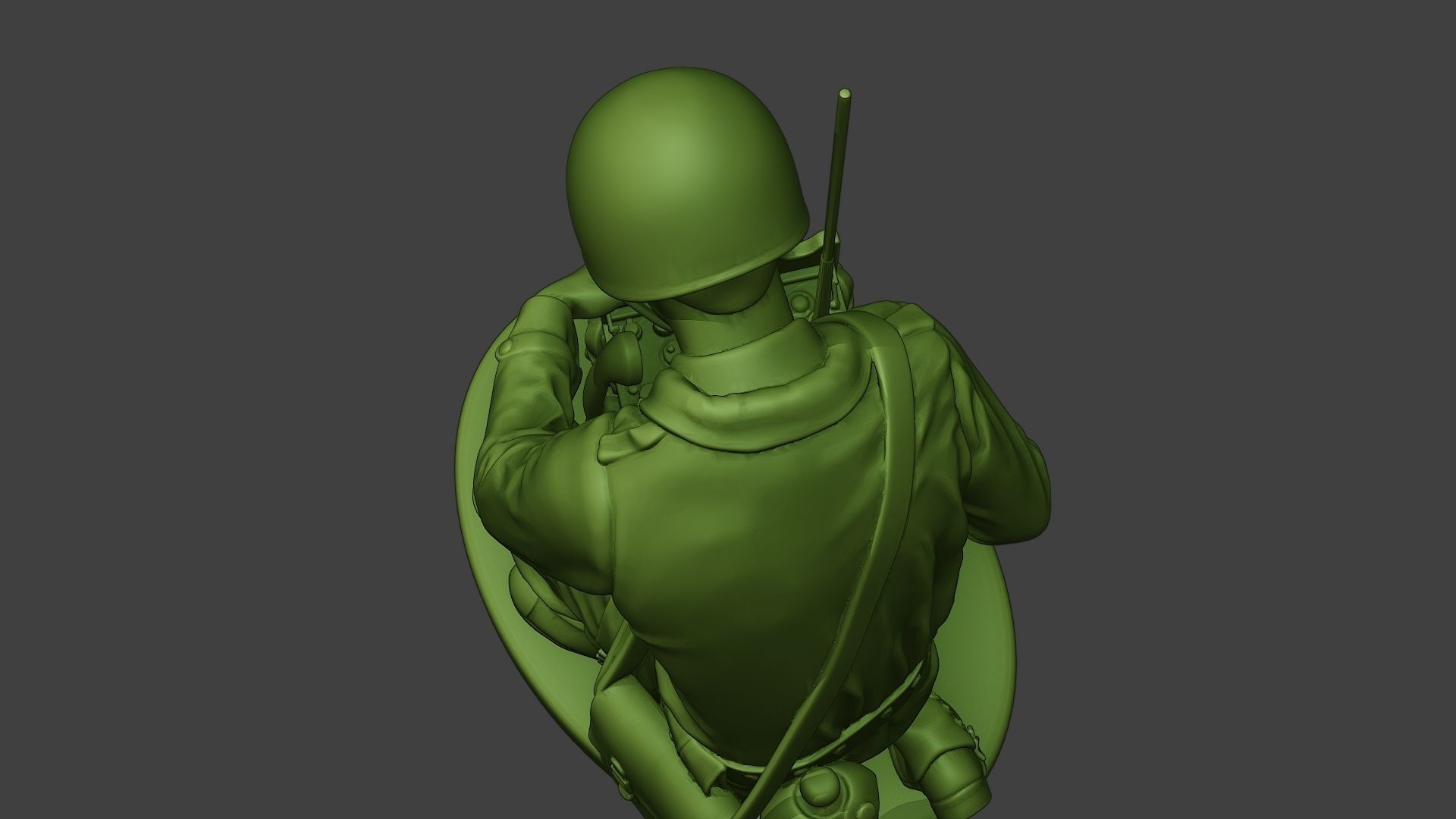 American engineer soldier ww2 Crouch3 A9 3D print model_15
