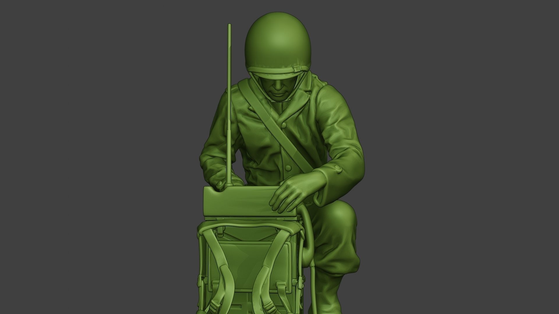 American engineer soldier ww2 Crouch3 A9 3D print model_27