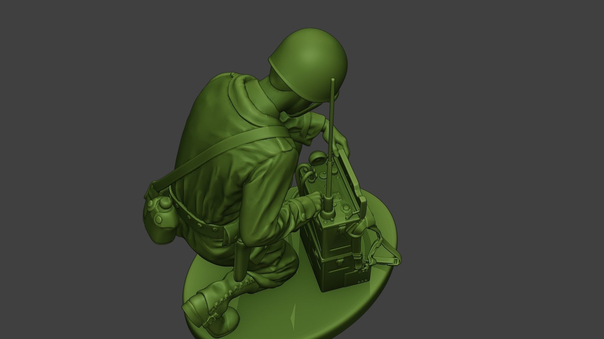 American engineer soldier ww2 Crouch3 A9 3D print model_21