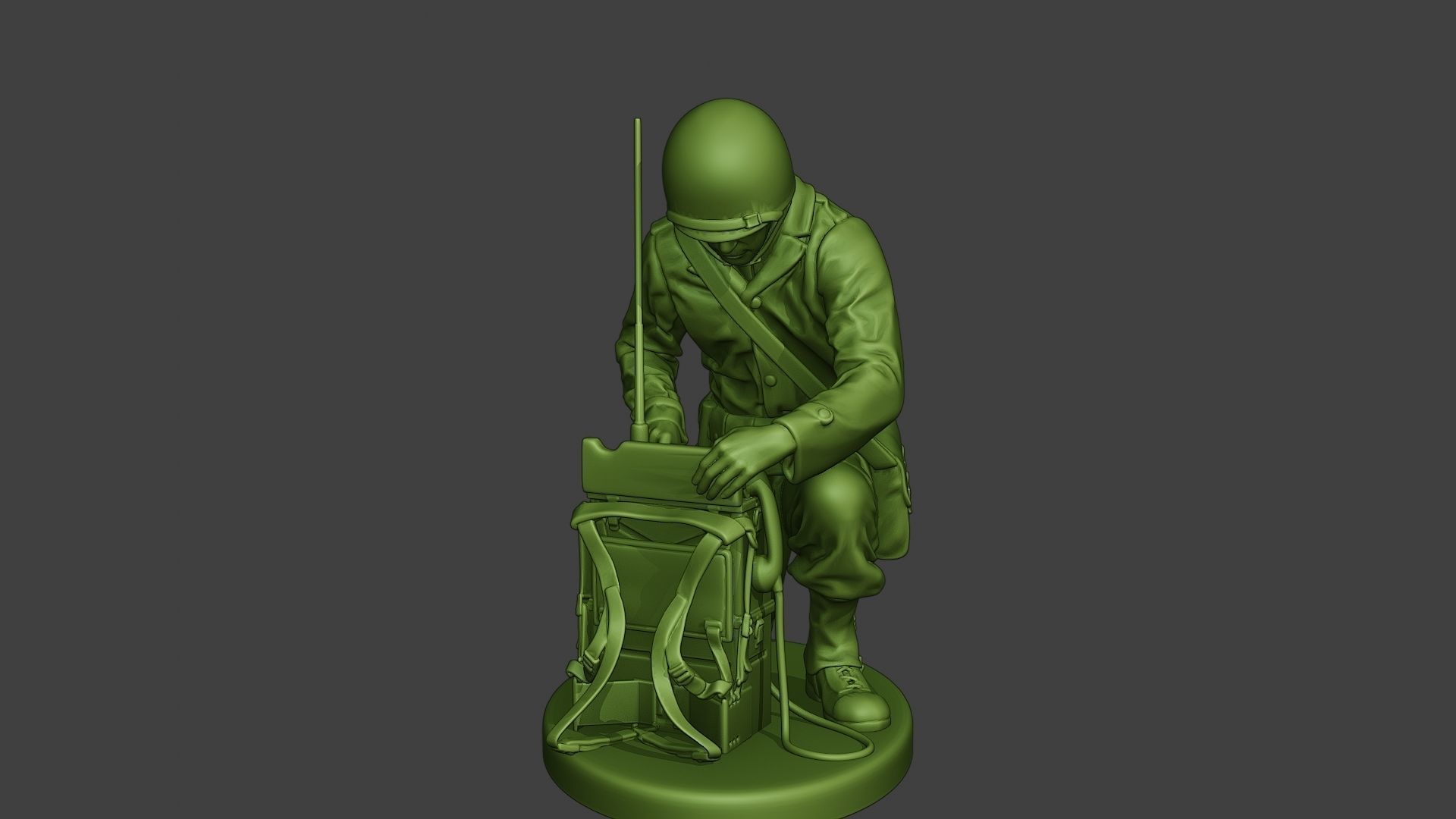 American engineer soldier ww2 Crouch3 A9 3D print model_10