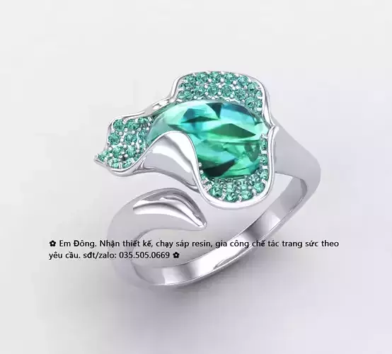 Safflower flower ring ver1