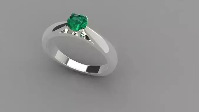 aglow emerald engagement ring