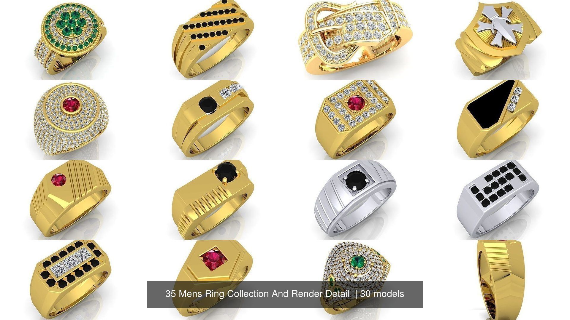 35 Mens Ring Collection And Render Detail  _16