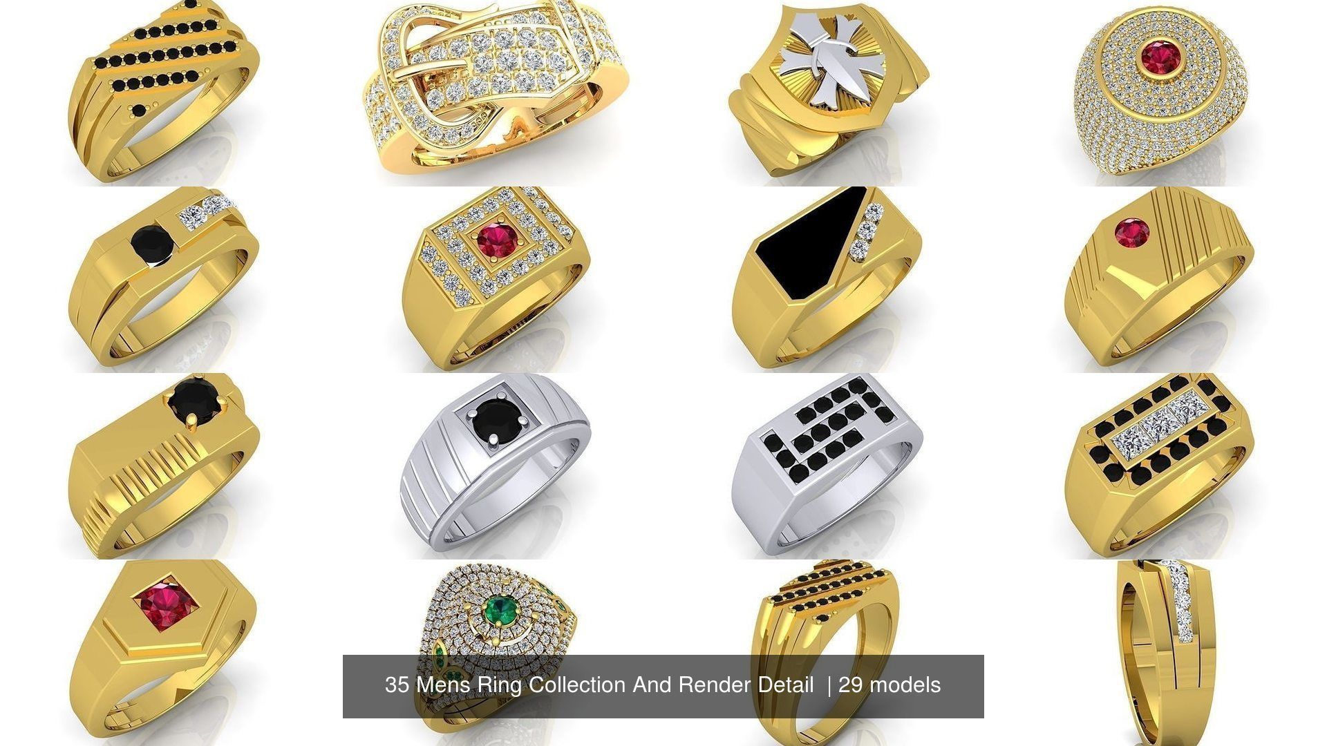 35 Mens Ring Collection And Render Detail  _19