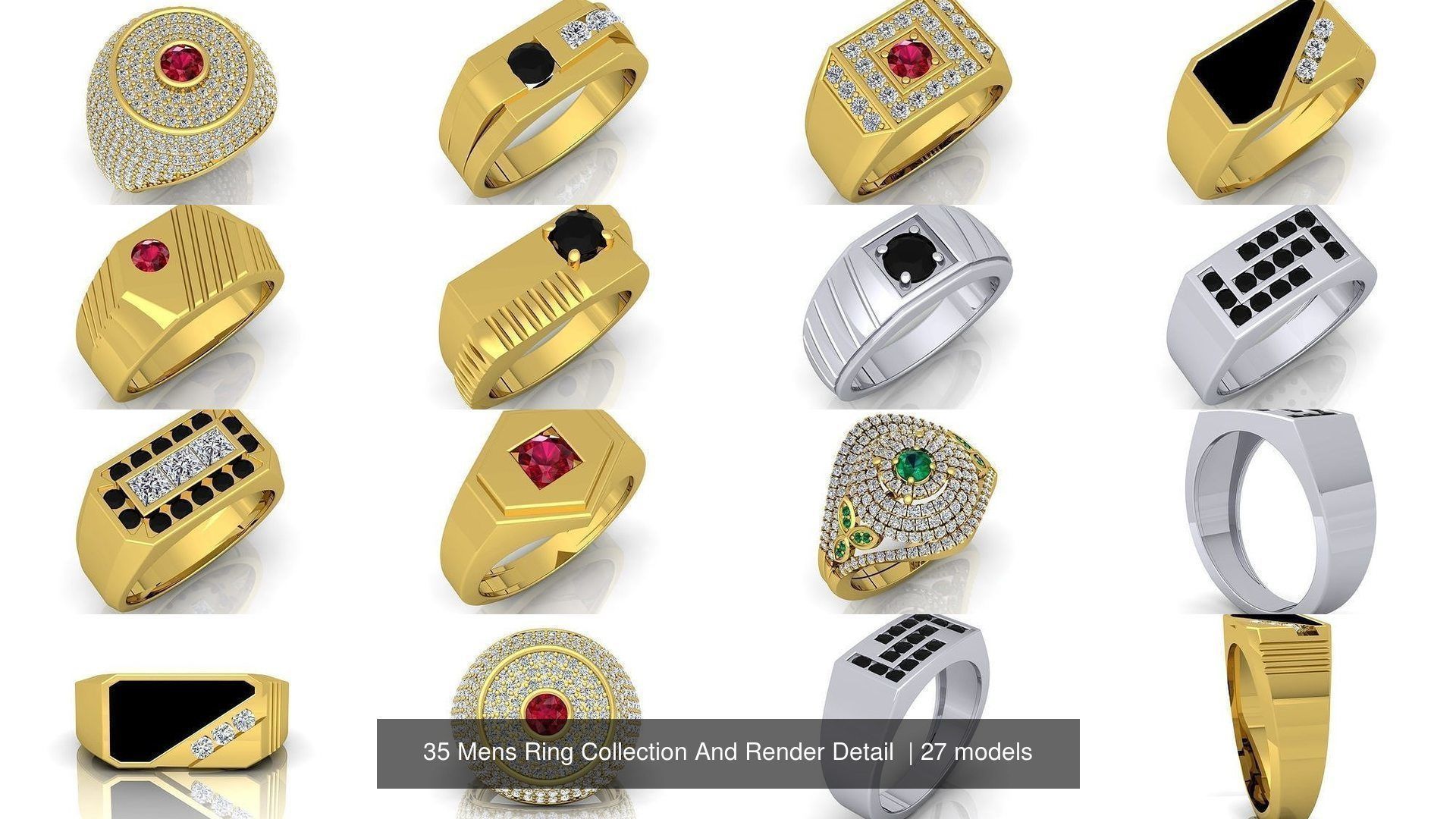 35 Mens Ring Collection And Render Detail  _25