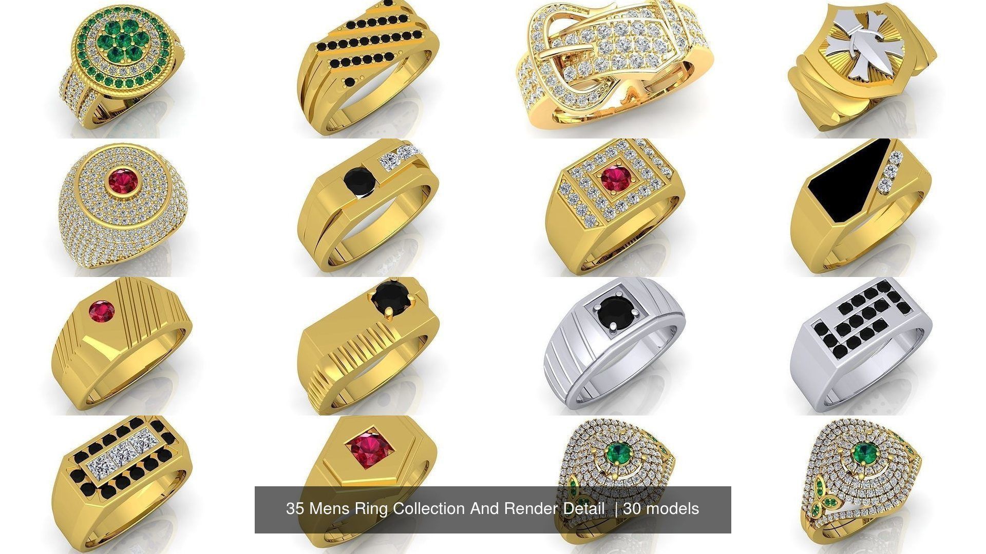 35 Mens Ring Collection And Render Detail  _17