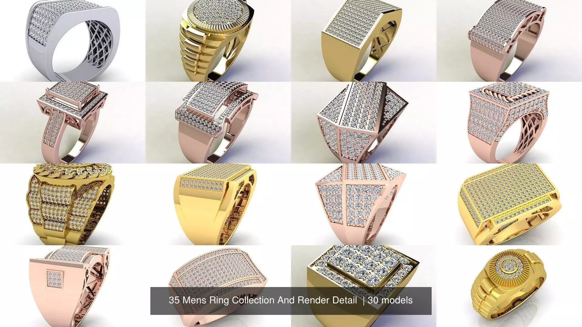 35 Mens Ring Collection And Render Detail  _3