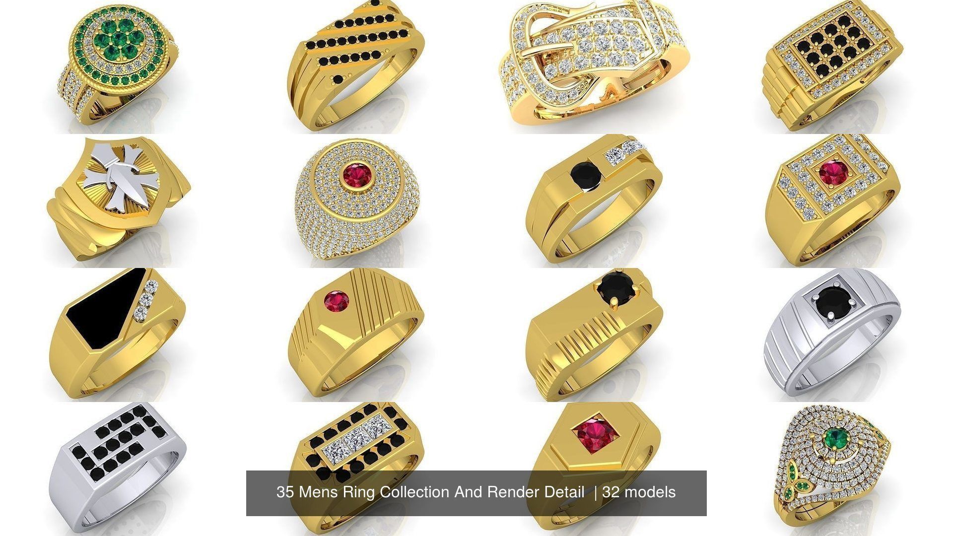 35 Mens Ring Collection And Render Detail  _14