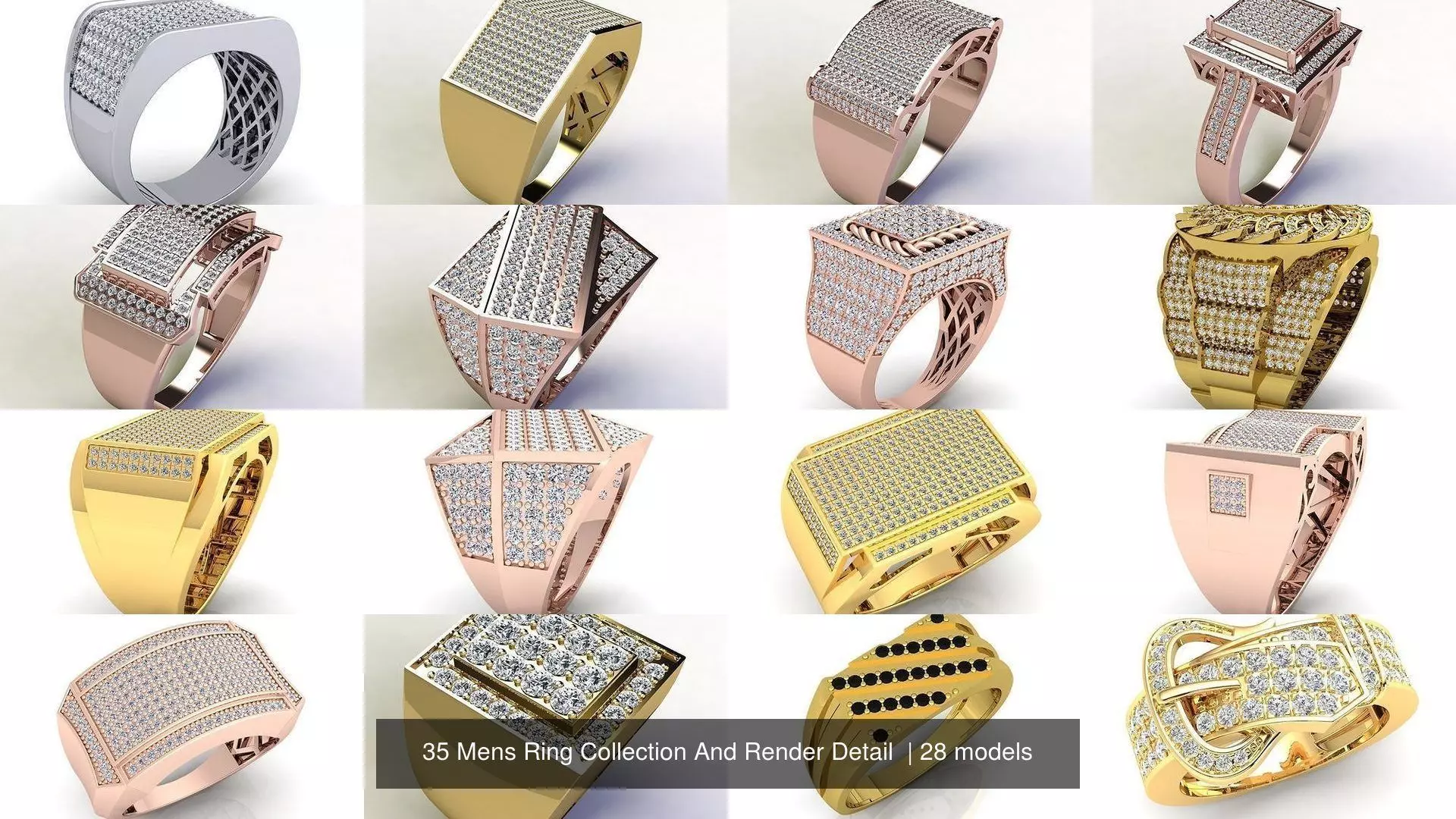 35 Mens Ring Collection And Render Detail  _10