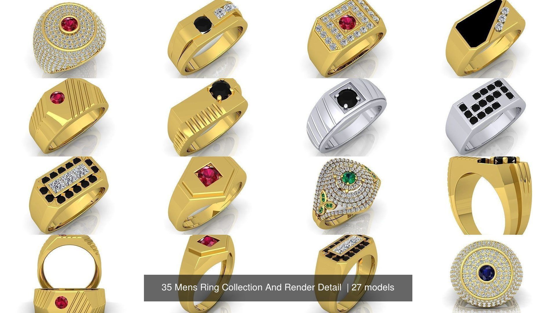 35 Mens Ring Collection And Render Detail  _24