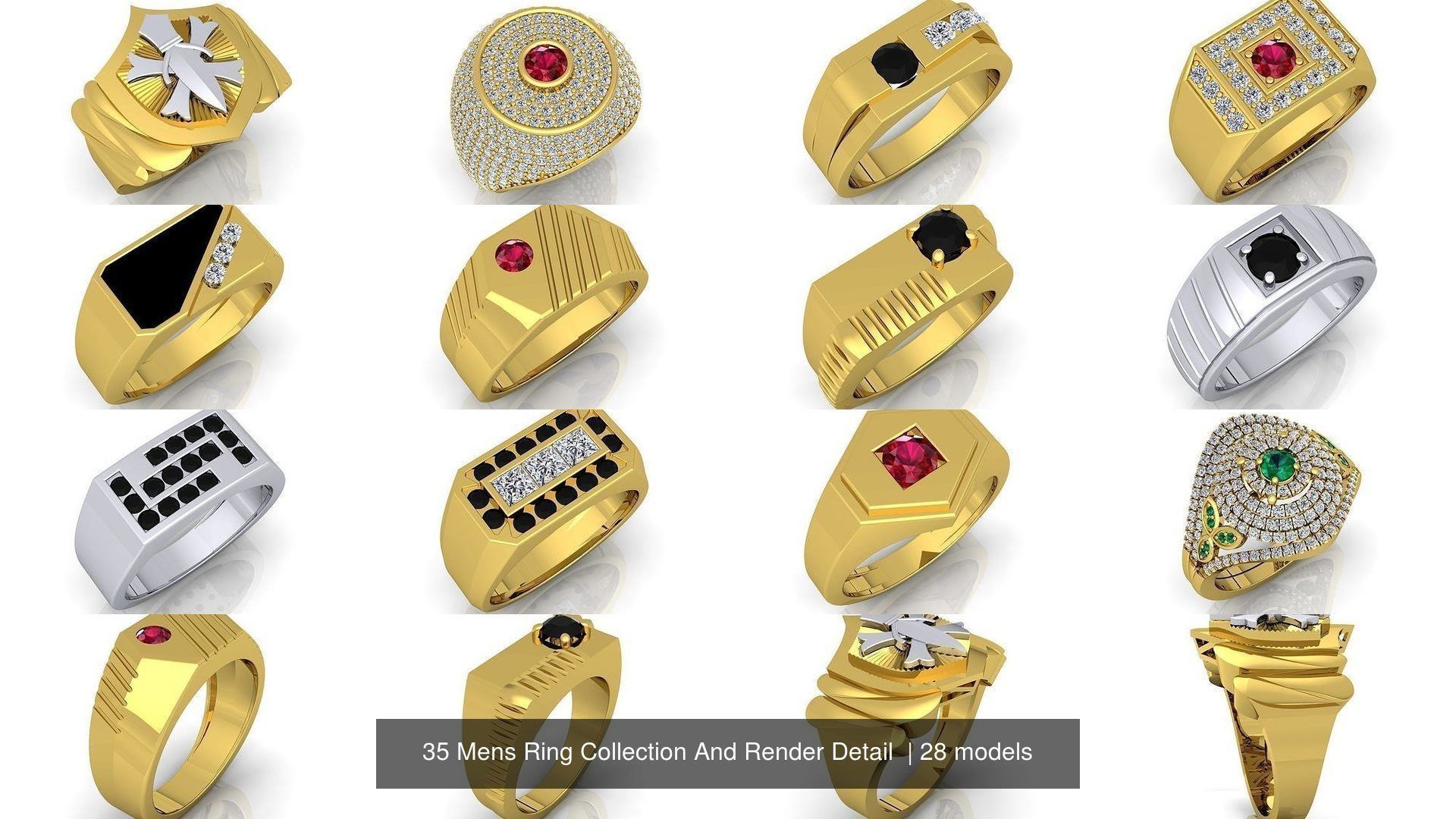 35 Mens Ring Collection And Render Detail  _22