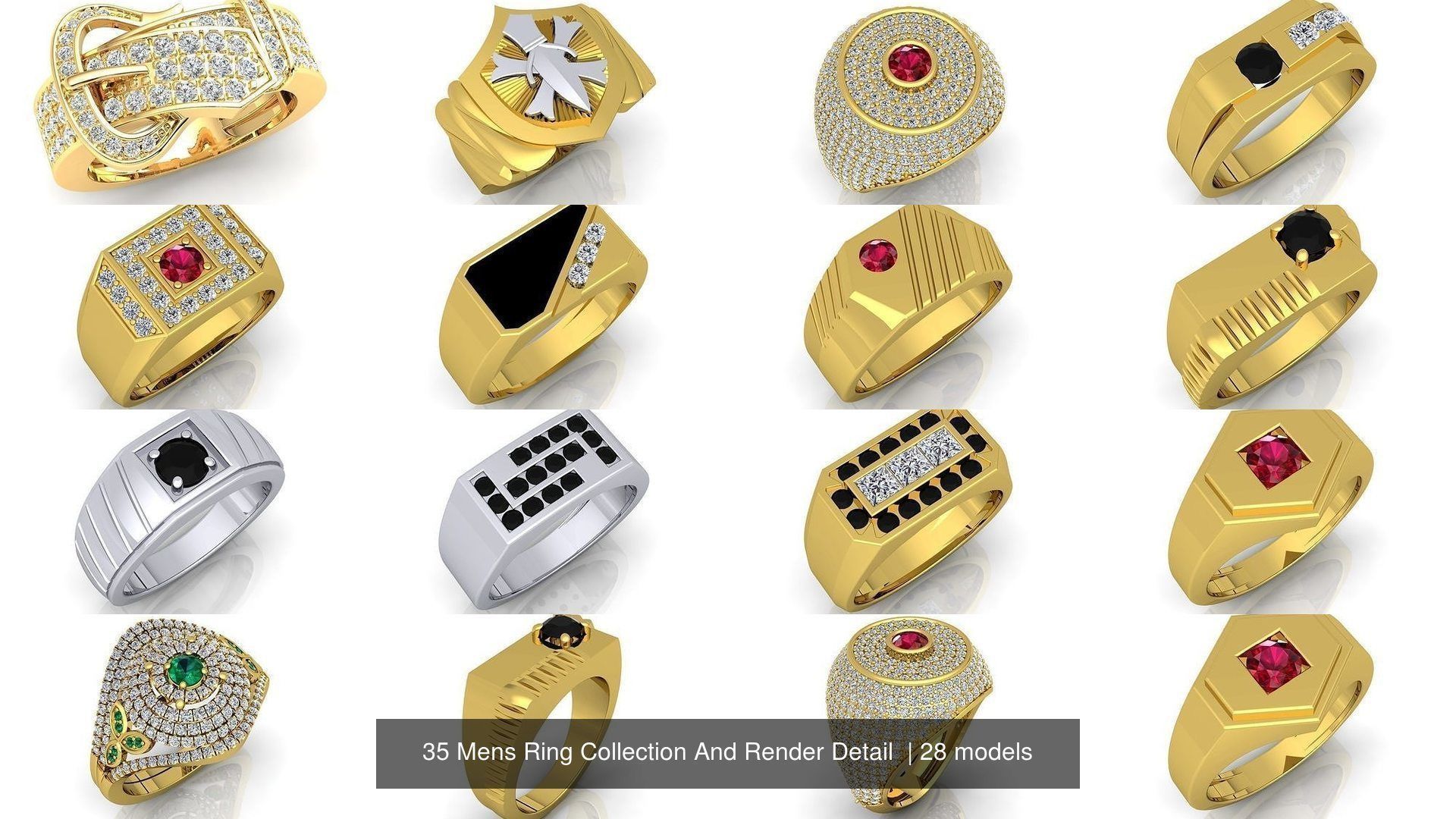 35 Mens Ring Collection And Render Detail  _21