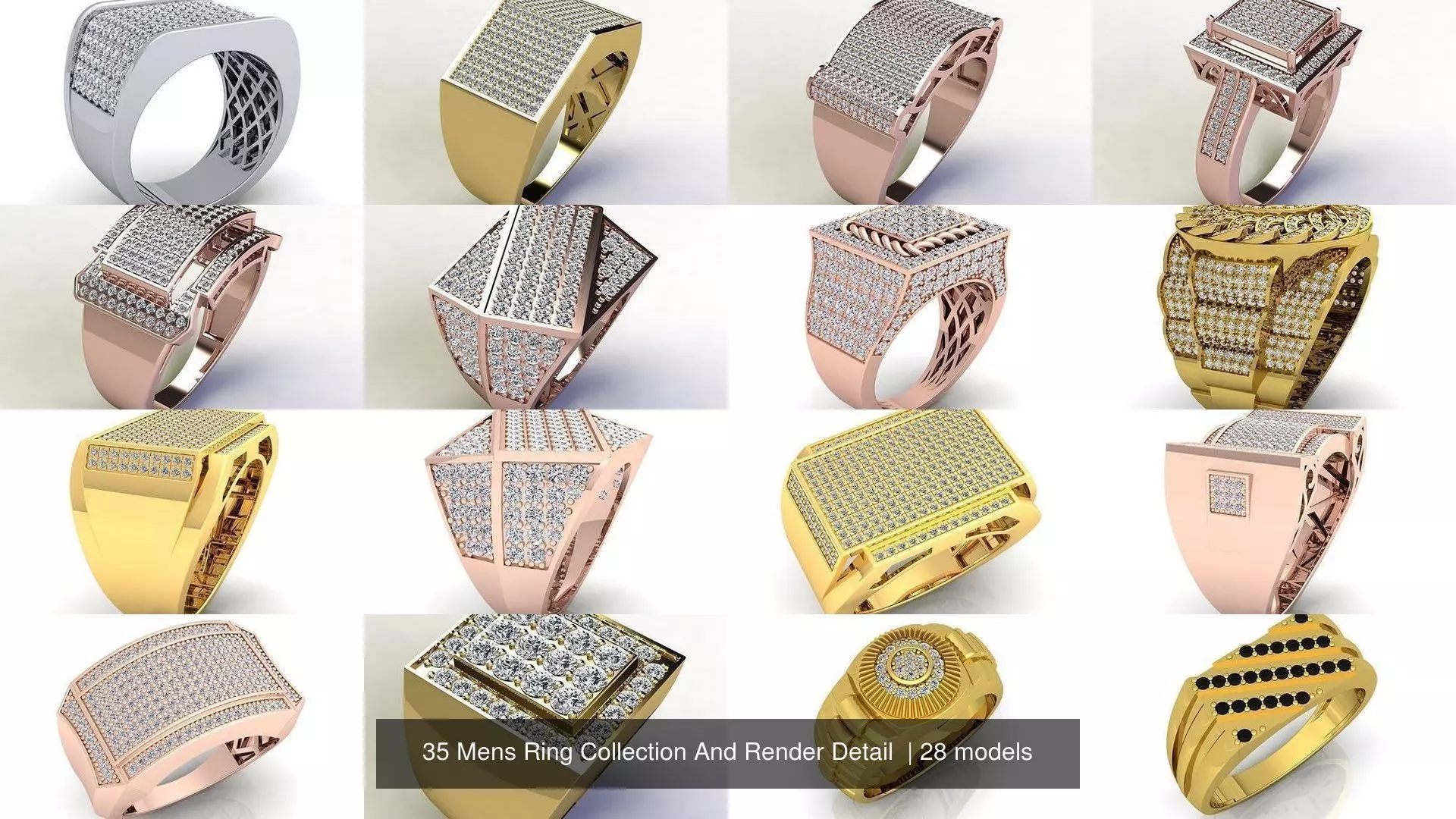35 Mens Ring Collection And Render Detail  _8