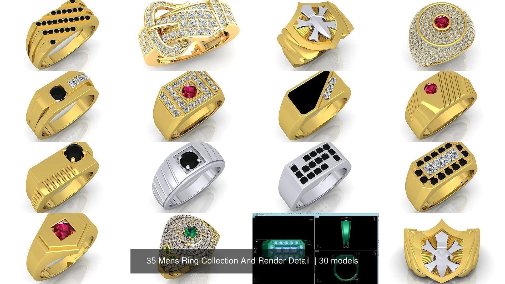 35 Mens Ring Collection And Render Detail  _18