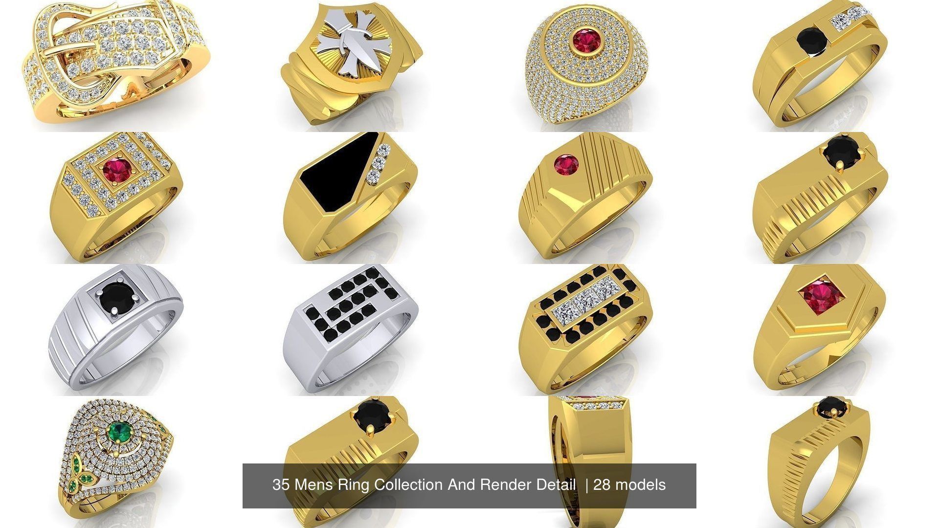 35 Mens Ring Collection And Render Detail  _20