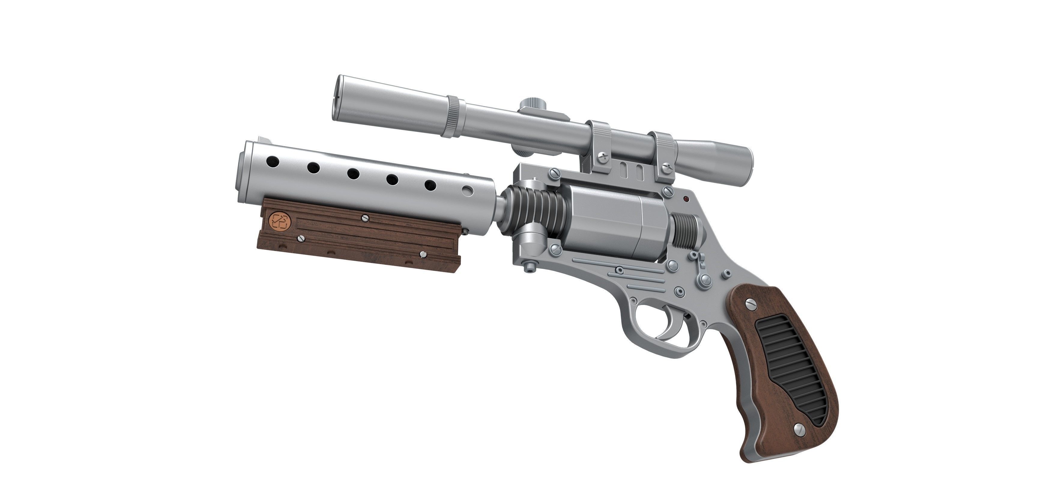 Tobias Beckett Blaster DG-29 from Solo A Star Wars story 3D model_2