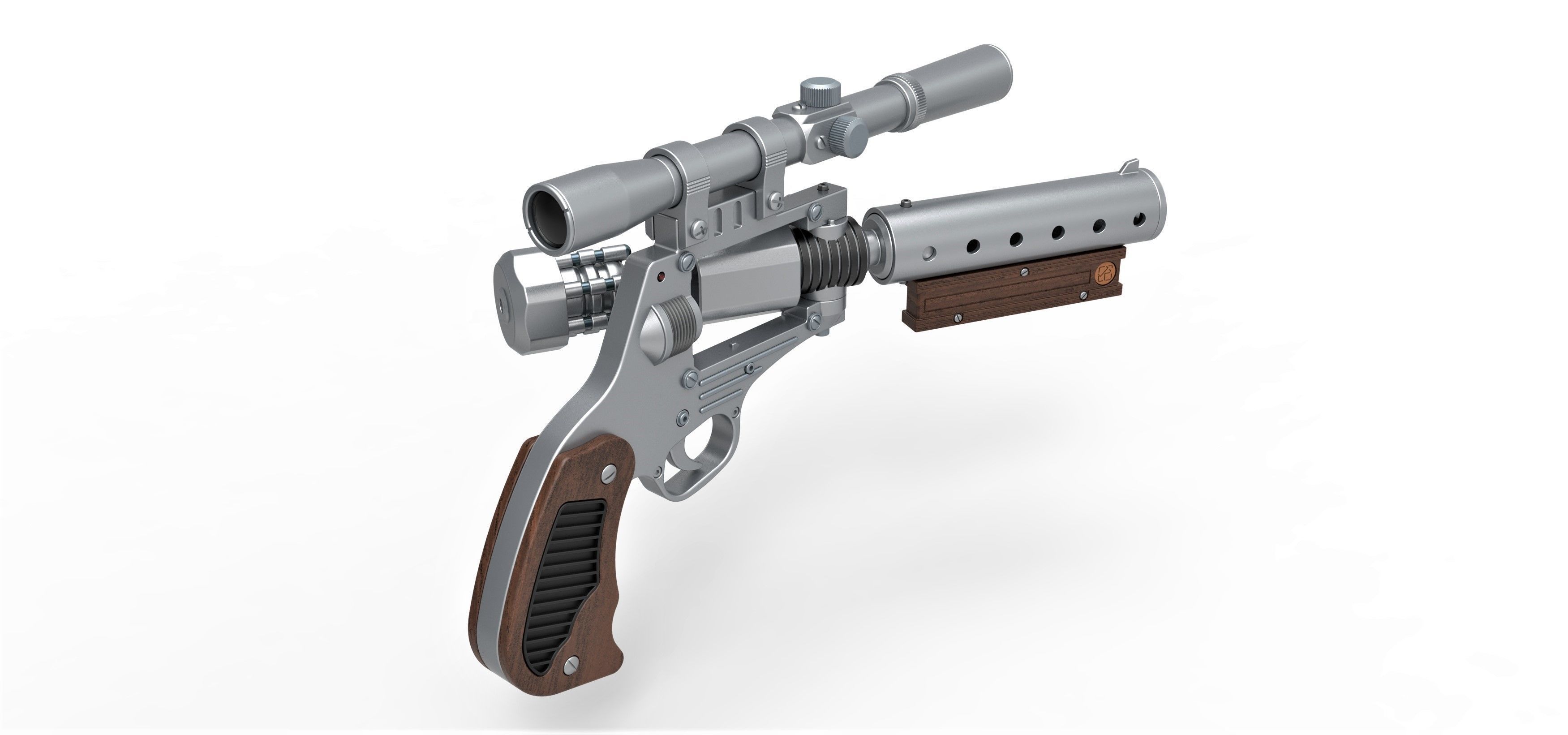 Tobias Beckett Blaster DG-29 from Solo A Star Wars story 3D model_17