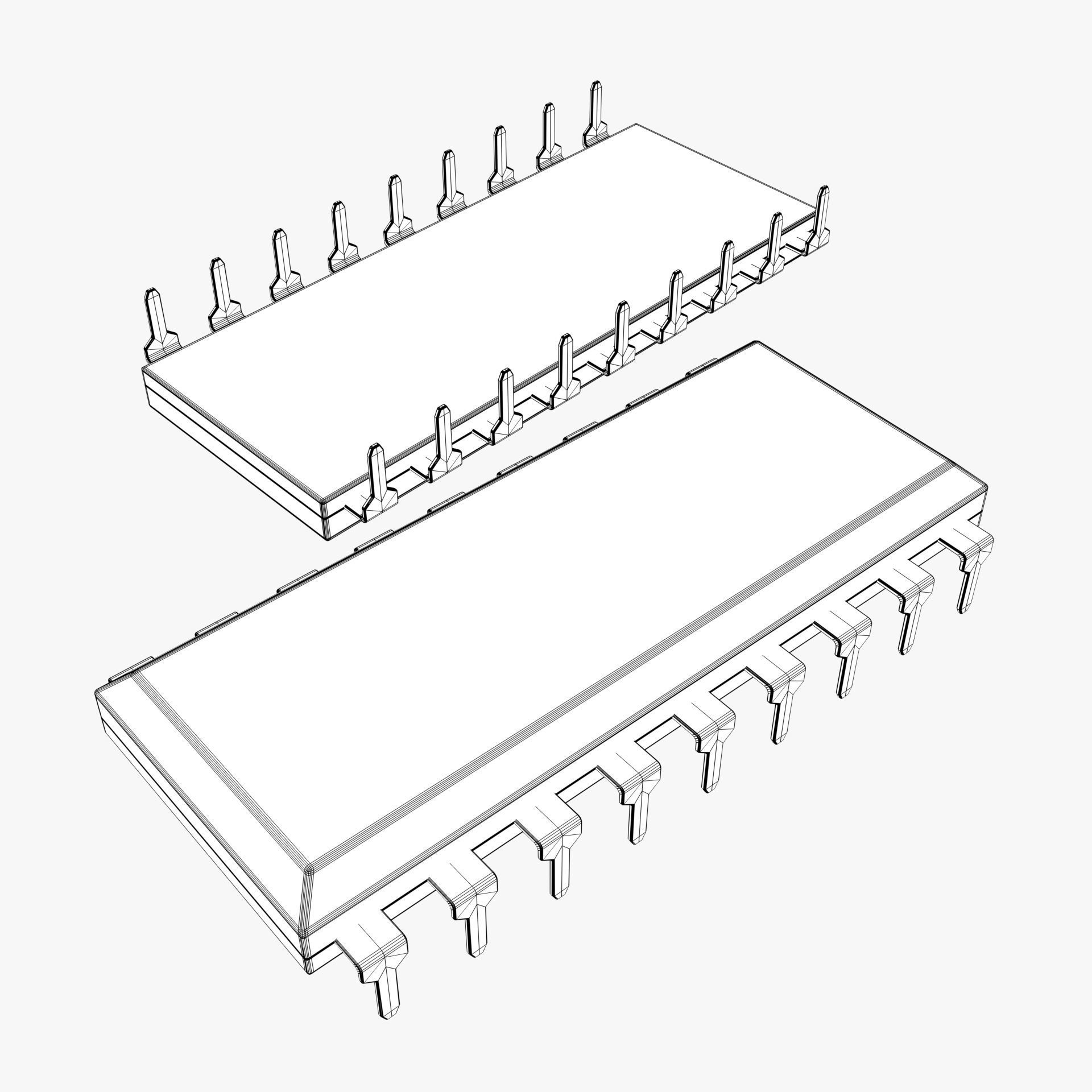 Classic Chip with 2K PBR Textures 3D model_6